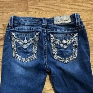 Miss Me Blue Boot Cut Jeans- Size 27  Inseam 34